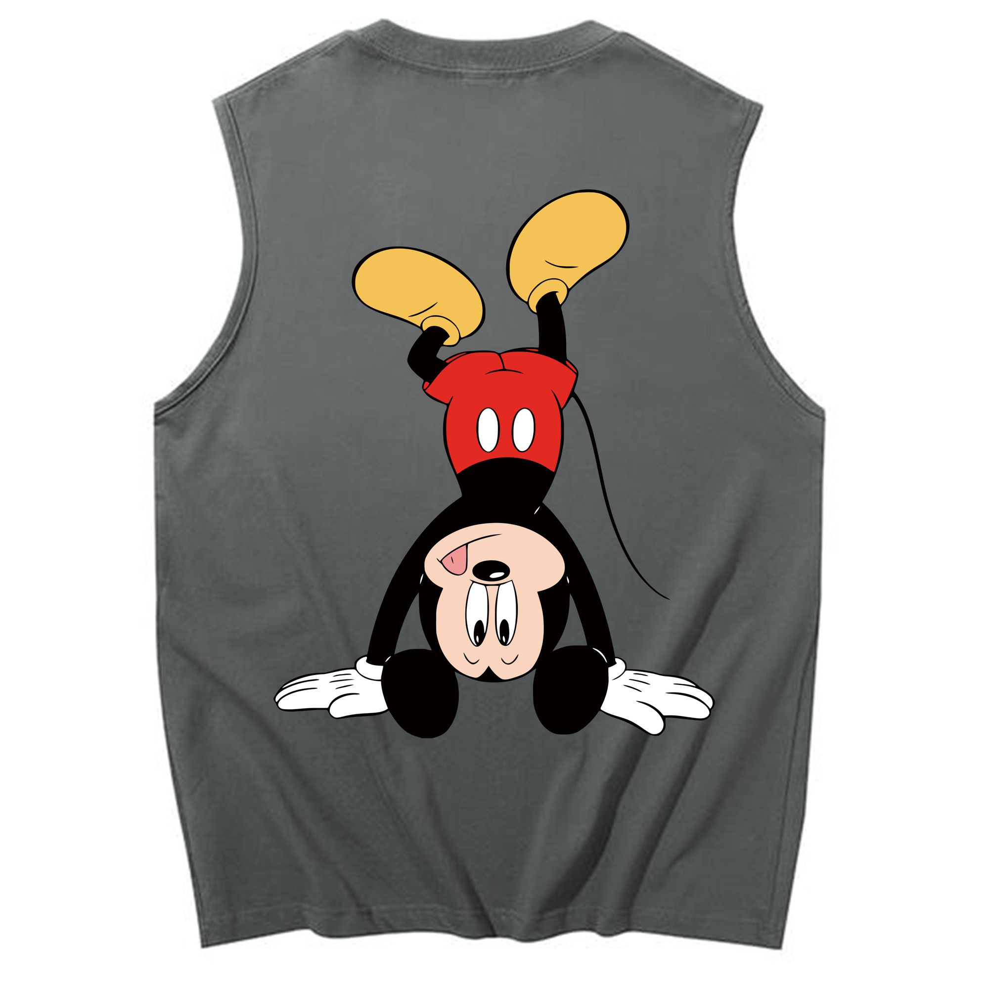 ミッキーマウス Mickey Mouse コットン100％タンクトップ（背面プリント）